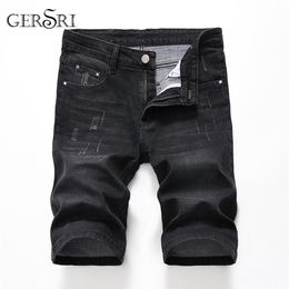 Gersri Men's Denim Shorts Jeans Good Quality Summer Jeans Men Cotton Solid Straight Short Male Casual New Brand262q