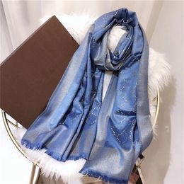 Beautiful letter silk and wool scarf fashion scarf ladies decorative scarf 180 70cm European style without box304b
