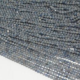 Loose Gemstones Natural Sapphire From Sri Lanka Faceted Round Beads 3mm Light Blue Material