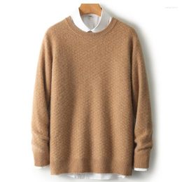 Men's Sweaters Autumn And Winter Padded Sweater O-Neck Pullover Long Sleeve Mat Cashmere Knitted Plus Size Warm Coat