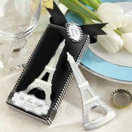 hot Creative beer bottle opener novelty home party items The Eiffel Tower bottle openers wedding Favours gift box packaging ZZ