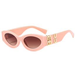 Fashion Miu Sunglasses Designer Oval Frame Luxury Sunglasses Women11 Colourful Candy Letter Sunglasses Ins Net Red Sunglasses Men And Women Punk Hip Hop Show Eyes
