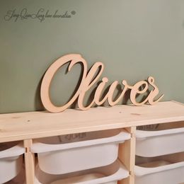 Decorative Objects Figurines Custom Name Sign Baby Name Sign Nursery Wall Art Backdrop 230818