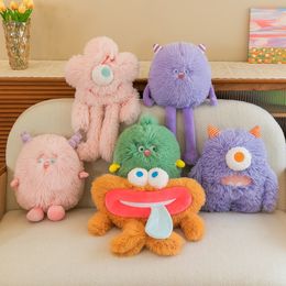 Plush Dolls 40cm Big Eyed Monster Plush Toys Single Eyed Beast Plushie Dolls Stuffed Figure Sofa Bed Decoration Pillow Kids Christmas Gifts 230821