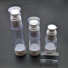 10pcs/lot 50ml Plastic Cream Emulsion Shampoo Airless Bottle Frascos Para Cremas Empty Cosmetic Packaging Containers SPB108 Vdhlo