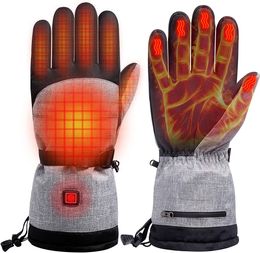 Sports Gloves Winter Heating Warm Cycling MTB Bike Men Motorcycle Bicycle Heated Electric Thermal Waterproof Snowboard Ski Glove 230821