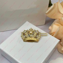 Brass material Embed Zircon Crown Hair Clips & Barrettes, Designer jewelry fashion side clips, Christmas, Valentine's Day, Gifts