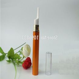15ML 15G Orange Color Airless Bottle Pen with Massage Head Cosmetics Eye Serum Essence Lotion Packaging Bottles, 50pcs Mjbnt