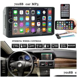 Car Video Mp5 Player 7 Inch Double 2 Din Sn Stereo Steering Wheel Control Fm Radio Motivo Drop Delivery Mobiles Motorcycles Electroni Dhl8X