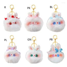 Keychains N1HE Lovely Charm Backpack Decoration Handbag Bag Pendant Cute Mini Plush Animal Car Keyring