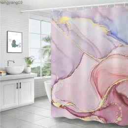 Shower Curtains Abstract Luxurious Liquid Marble Print Shower Curtain Geometric Pattern Washroom Decor Bathtub Waterproof Bathroom Decoration R230821