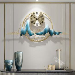 Wall Clocks Oriental Art Bedroom Clock Big Size Modern Metal Luxury Watch Quartz Creative Stylish Home Decor