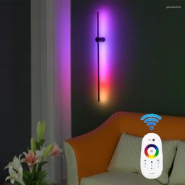 Wall Lamp Colourful LED Remote Control Rgb Night Light For Living Room Bedroom TV Background Decoration Sconces Indoor Lighting