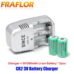 Camera Chargers CR2 3V 15270 AI-BALL Mini Wifi Camera Rangefinder Battery Charger With 2PCS Rechargeable Li-on Battery AC 110-240V Input 230818