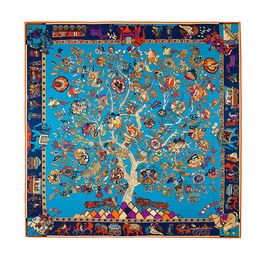 High quality vintage goods tree of life rich tree lady twill Silk square Silk scarf scarves available whole237Z