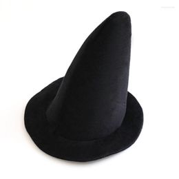 Berets Halloween Party Witch Hat Cloche Cap Cosplay Headpiece Adults Festival Headdress