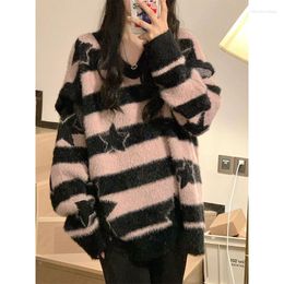 Women's Sweaters Pullover Sweater Autumn And Winter Design Sense Removable Female Student Korean Loose Soft Waxy Top