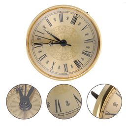 Wall Clocks Decorate Round Inlaid Clock Retro Style Insert Digital Quartz Alloy DIY Home Men's Decorative