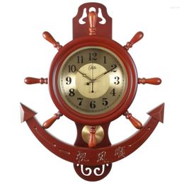 Wall Clocks European Quartz Clock Modern Design Luxury Wooden Silent Kitchen Creative Reloj De Pared Interior YY50WC