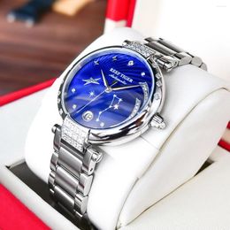 Wristwatches Reef Tiger/RT Top Women Watch Ceramic Bracelet Diamond Automatic Mechanical Shell Watches Clock RGA1592