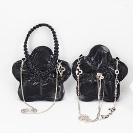 Shoulder Bags 2023 French Space Cotton Sponge Down Bag Female Pleated Chain Messenger High Quality Women Purse And Handbags