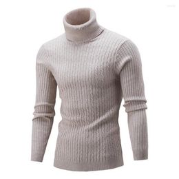 Men's Sweaters Micro-elastic Material Turtleneck Tee For Slim Figure Casual Layering Stylish Warm Autumn