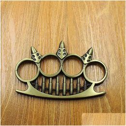 Copper Pure Finger Tiger Four Self Defence Legal Equipment Hand Guard Wilderness Escape Edc Outdoor Protector Pmaq Drop Delivery Sport Dhjcu