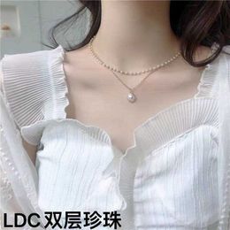 925 Silver French Pearl 2023 New Necklace Collar Senior Spicy Girl Necklace Women's Inns