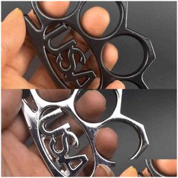 Metal Usa Finger Tiger Clasp Four Martial Arts Ring Axbi802 Drop Delivery Sports Outdoors Fitness Supplies Boxing Dhzkb