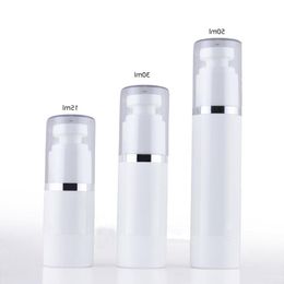 10pcs Portable Plastic Edge PET Airless Pump Bottle15ml 30ml 50ml Vacuum Lotion Perfume Bottles Empty Small Cosmetic Container Ghaum