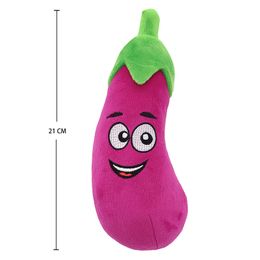 Funny Cute Plush Stuffed Vegetable Dog Toys Squeaking Sound Eggplant Corn Pet Toys