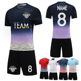 Outdoor TShirts Free Namenumber! Kids Men Football Jerseys Sets Adult Soccer Training Clothes Boys Uniforms Youth Tee Shirts 230821