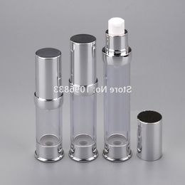 20ML Silver Airless Pump Bottle, Lotion Vacuum Cosmetic Essence Bottles, Packing bottles, 40pcs/Lot Xngds