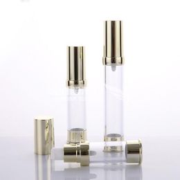 15ml 20ml 30ml Portable Airless Pump Refillable Bottles Plastic Fine Long Bottle Empty Container 10pcs/lot Hxils