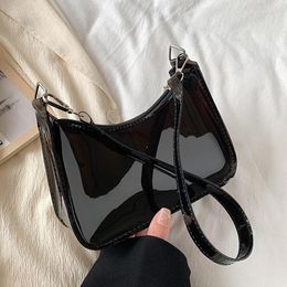 Evening Bags Transparent Jelly Handbags Candy Color Shoulder Women Armpit Bag Waterproof Underarm Sac A Main Femme Bolso Mujer