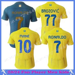 23 24 FANS player version Al Nassr FC MANE soccer Jerseys Ronaldo 2023 2024 Home Fofana Brozovic Gonzalo Martinez Talisca Ghislain Vincent Aboubakar Football shirt