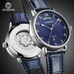 Other wearable devices OCHSTIN Auto Date Man Wristwatch Automatic Mechanical Male Clock Top Brand Luxury Sport Military Genuine Leather Men Watch 6141 x0821