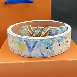 digner belt luxury belt digner belts for women mens belt standard length gold letters fine leather belt fashion classic Graffiti white good