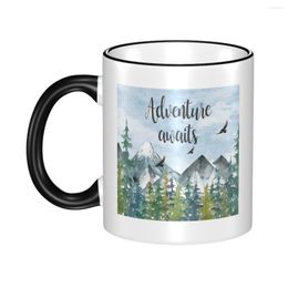 Coffee Pots Ceramic Mugs Tea Cup Feet Pine Tree Mountain Wilderness Adventure Woodland Gift For Your Friends