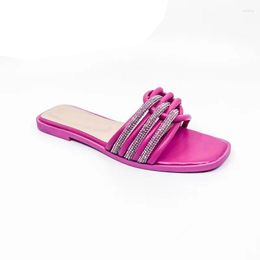 Dress Shoes Arrival African Wedding Women Larges Italy Design Elegant Party Summer Slippers YJS033