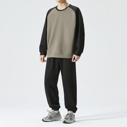 Men's Tracksuits Large Size Outdoor Casual Suit Ankle-Tied Trousers Fashion Sweater Sports Long-Sleeved T-shirt 2023