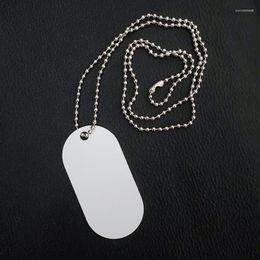 Dog Tag Fashion Men's DIY Sublimation Necklace Pendant Pet Cat Id Army Stainless Steel Ball Chains Available In Stocks