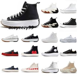 Designer Sneakers Scarpe di tela convers Uomo Donna Piattaforma Fondo spesso Casual Anni '70 Scarpe Big Eye Primavera e autunno Classico Triplo Nero Bianco Comodo movimento