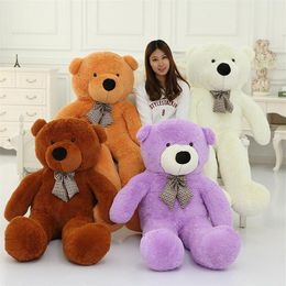 6 3 FEET TEDDY BEAR STUFFED LIGHT BROWN GIANT JUMBO 72 size160cm birthday gift301G