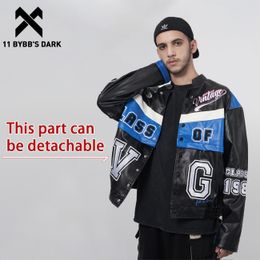 Mens Jackets 11 BYBBS DARK VG Splicing Fashion Detachable Jacket Design Men Women Spring Autumn Outerwear Streetwear Cycling 230818