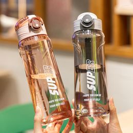 Water Bottles 750ML Portable Sports Bottle For Girls Student Plastic Cups Drop-resistant Leak-proof Summer Drinkware Kids