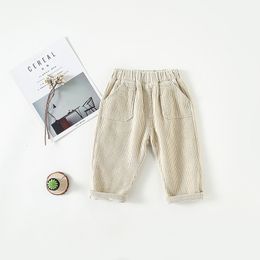 Trousers Kids Trousers Corduroy Boys Pants Solid Harem Pants Children Clothing Girls Warm Pants 230821