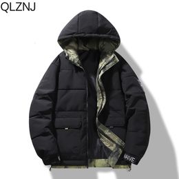 Men's Jackets Mens Parka Hooded Windproof Winter Bubble Coat Male Streetwear Oversize Cotton Padded Quilted Jacket Casual Outwear Y2k Clothes 230821