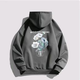 Men's Hoodies Sweatshirts Korea Studio WOOYOUNGMI Designer Fashion Brand Printing Hoodie Oversized Long Sleeve A Hoodie Men Women Jacket Top Clothes 230818