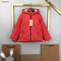 designer kids Down Jackets Baby Winter clothing Size 110-160 CM One size smaller in size Solid color hooded Outwear Aug16